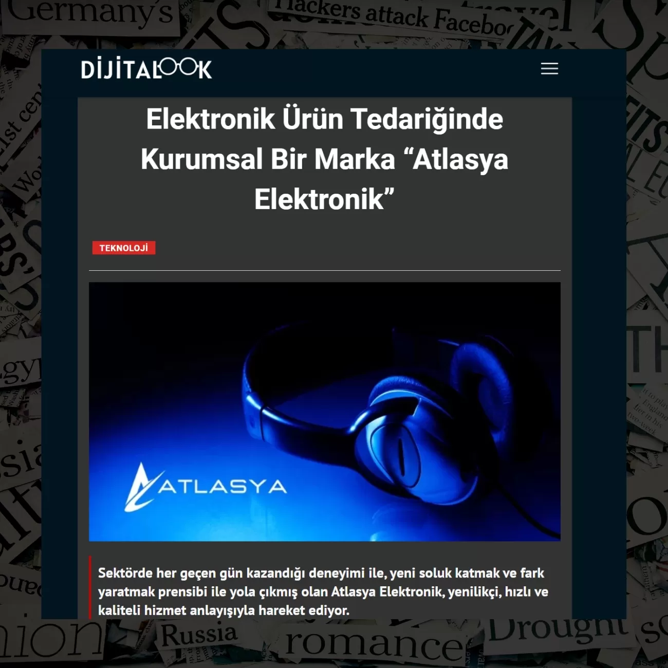 Elektronik Ürün Tedariğinde Kurumsal Bir Marka “Atlasya Elektronik” 